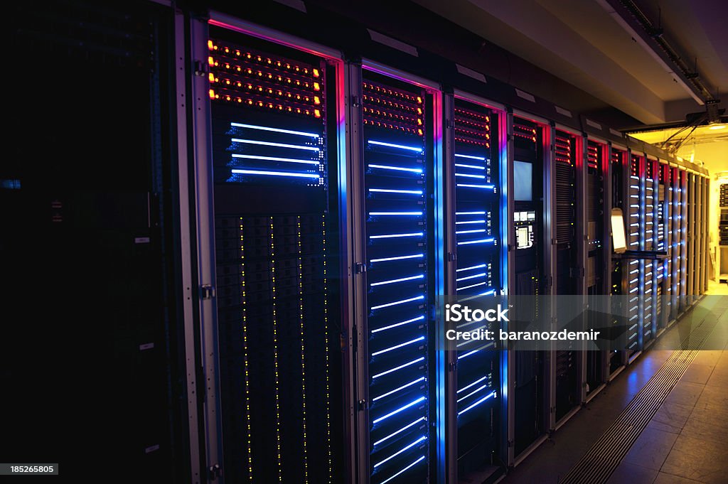Hi-Tech Data Center - Foto de stock de Supercomputador royalty-free
