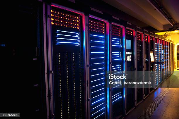Foto de Hitech Data Center e mais fotos de stock de Supercomputador - Supercomputador, Servidor de Rede, Backup