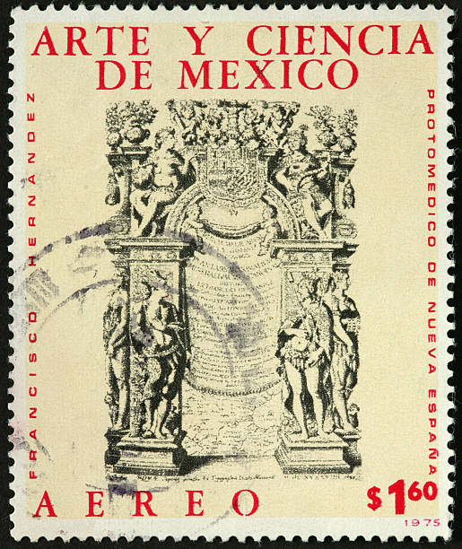 istock historical carvings on a Mexican stamp 185265935