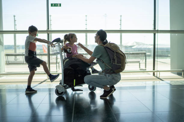 istock Family on airport 1852660136