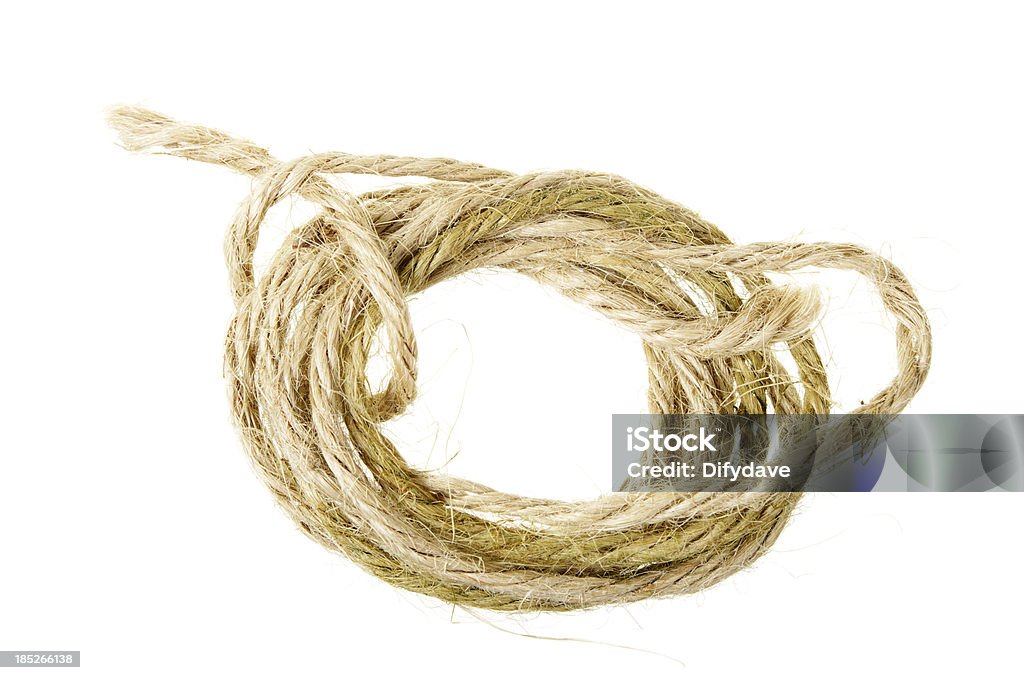 Coil Of Hairy Brown String Isolated On White Stock Photo - Download Image  Now - Brown, Color Image, Cut Out - iStock