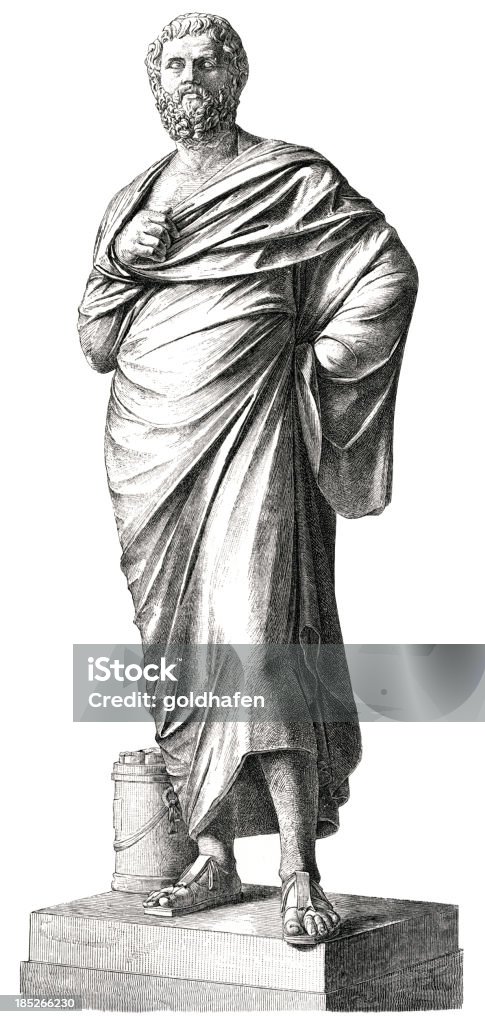 Sophocle, écrivain grec classique et un philosophe - Illustration de Toge libre de droits