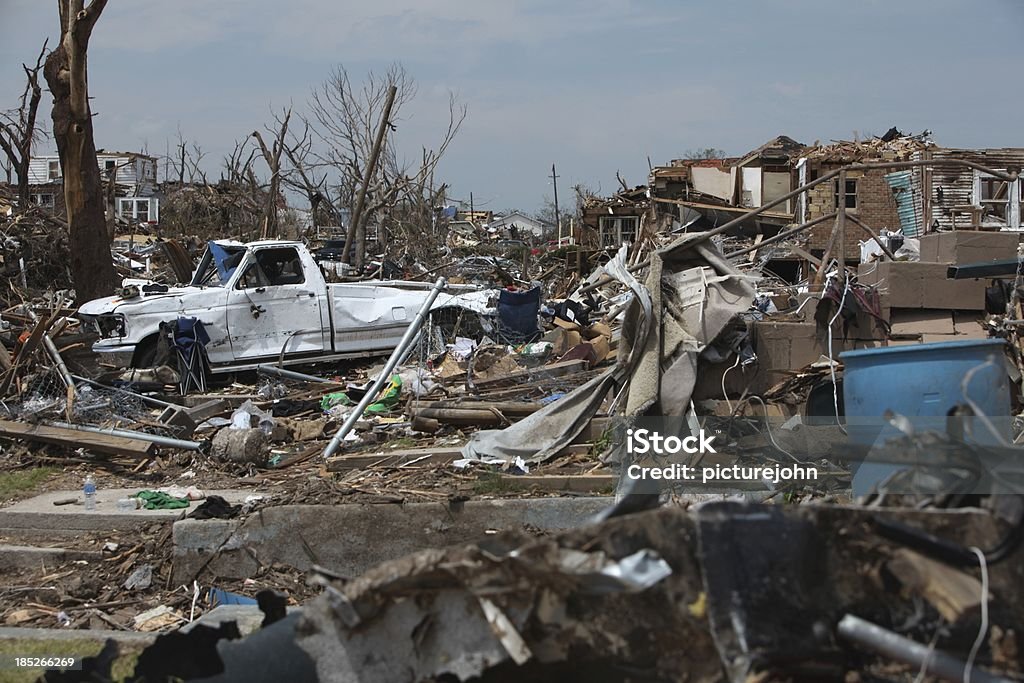 Chaos nach dem Tornado - Lizenzfrei Tornado Stock-Foto