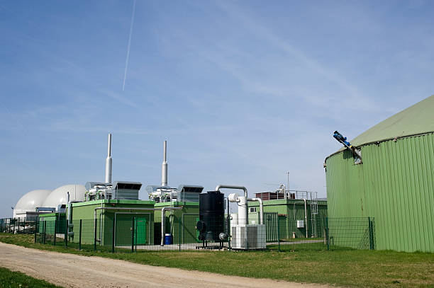 bioenergie, de biomassa usina de energia, alemanha. - digester - fotografias e filmes do acervo