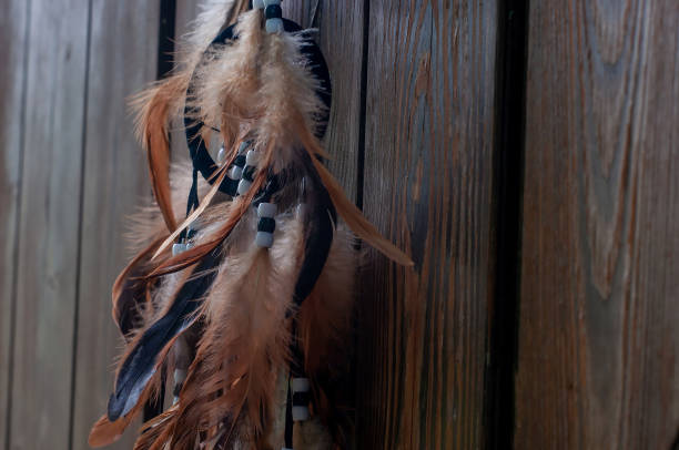 istock Dream catcher, dreamcatcher on wooden background 1852664578