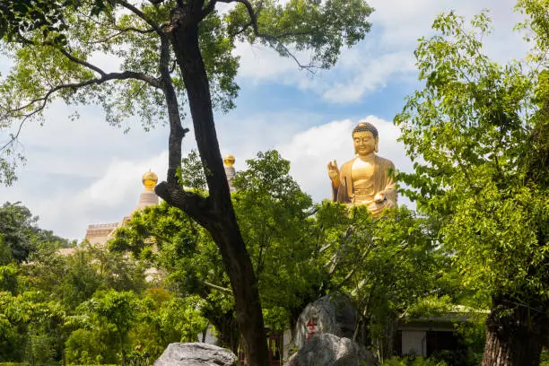 Largest Seated Shakyamuni Buddha Statue of Fo Guang Shan Buddha Museum in Kaohsiung, Taiwan