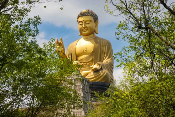 Largest Seated Shakyamuni Buddha Statue of Fo Guang Shan Buddha Museum in Kaohsiung, Taiwan