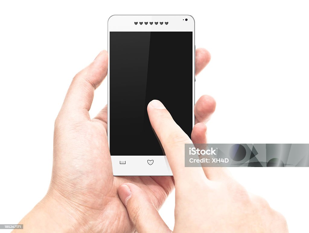 Toccare lo schermo per smartphone - Foto stock royalty-free di Attrezzatura