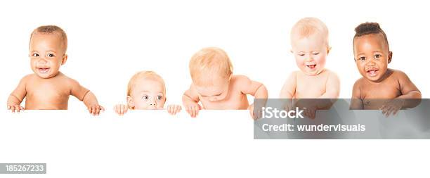Baby Banner Stock Photo - Download Image Now - Baby - Human Age, Babies Only, White Background