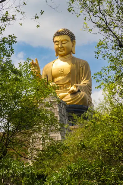 Largest Seated Shakyamuni Buddha Statue of Fo Guang Shan Buddha Museum in Kaohsiung, Taiwan