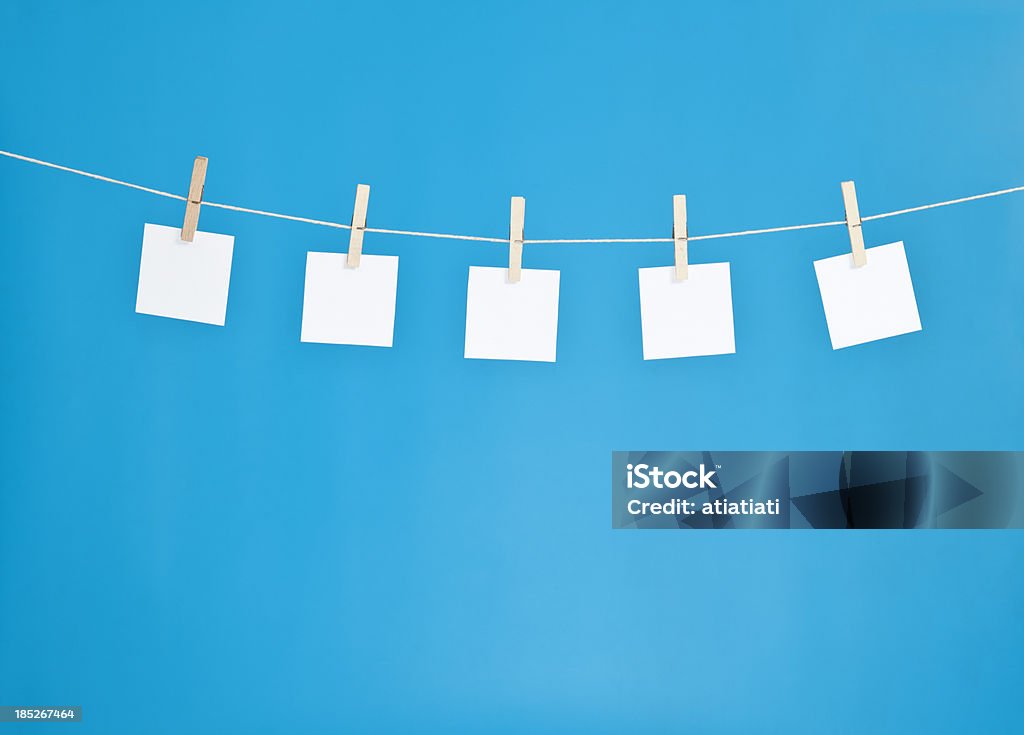 hanging blank note pads Photography Stock Photo