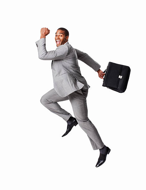 istock Businessman In A Rush - Isolated 185267563