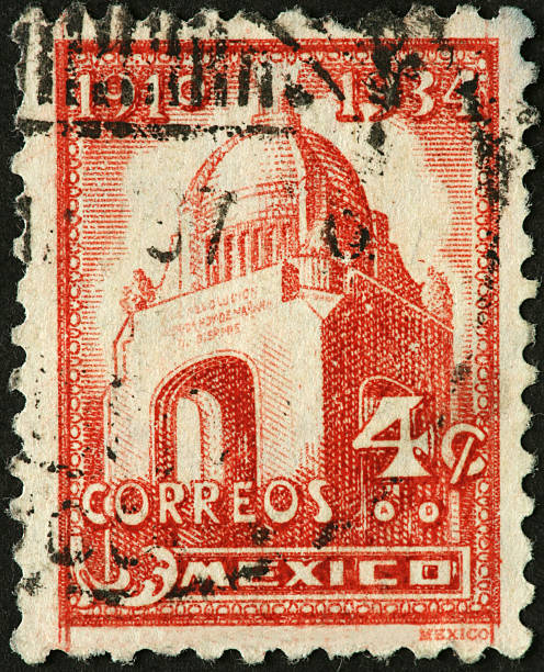 istock domed church on a Mexican stamp 185267603