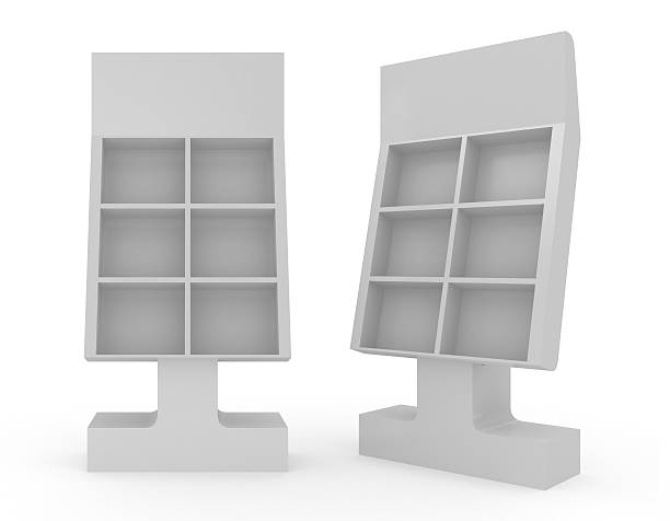 3 d ブランクスタンド - shelf bookshelf empty box ストックフォトと画像