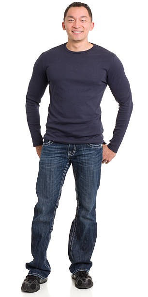 istock Happy Asian Man Full Length Portrait 185268700