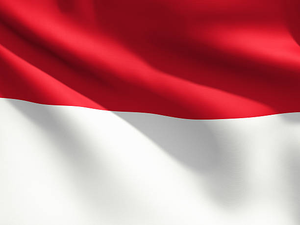 Nahaufnahme Flagge – Indonesien – Foto