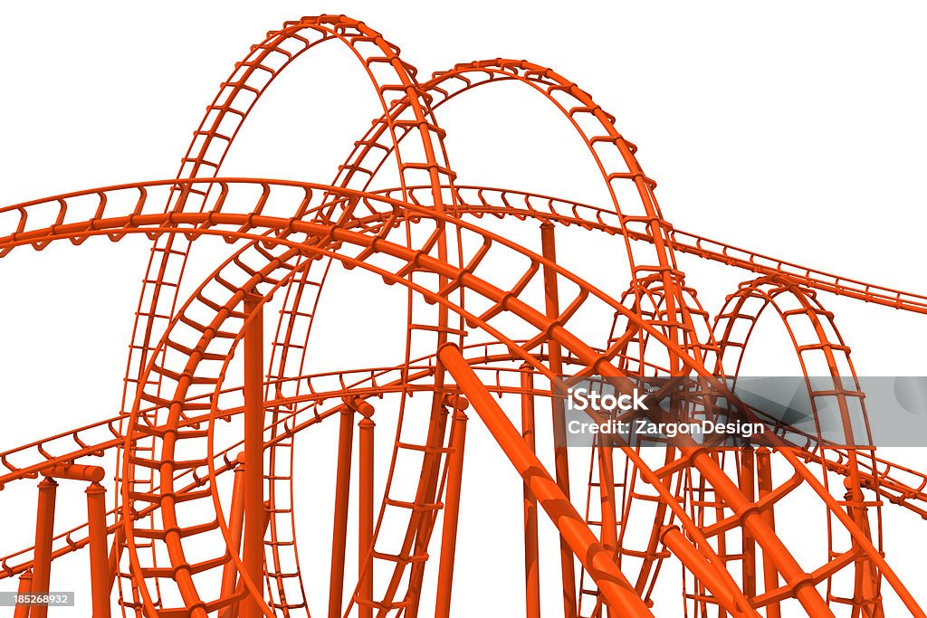 rollercoaster track - Zbiór zdjęć royalty-free (Rollercoaster)