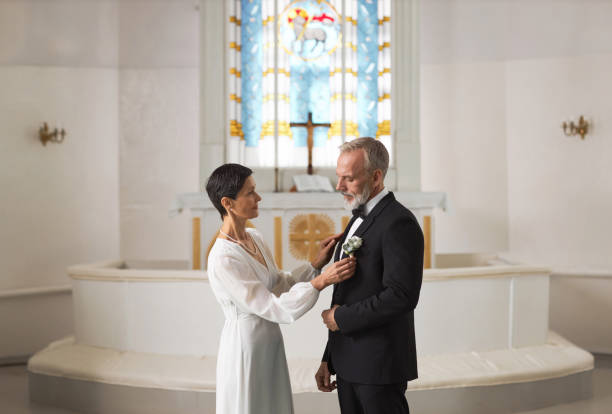 istock Beautiful Senior Bride and Groom 1852689573