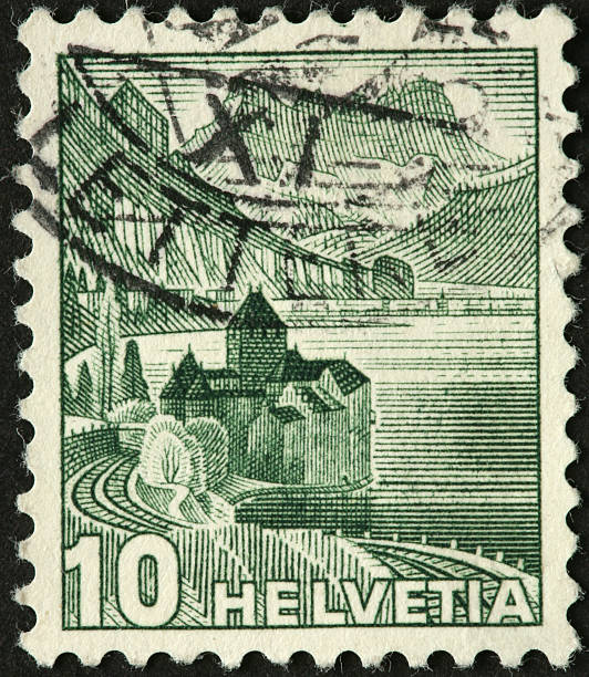 istock Swiss lake, dam, and castle 185269187