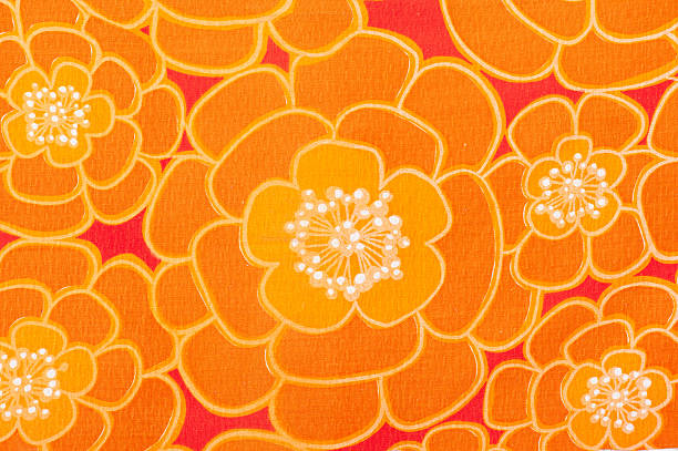 istock Vintage Fabric Background Power-Flower 1962-1972 185269273