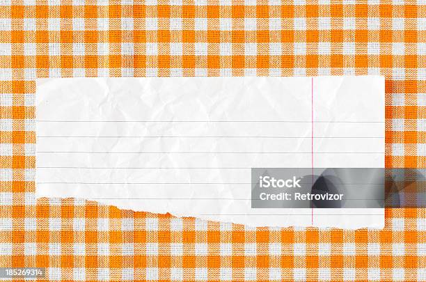 Papieru Na Pomarańczowym Tableclot - zdjęcia stockowe i więcej obrazów Bawełna - Bawełna, Bez ludzi, Biały