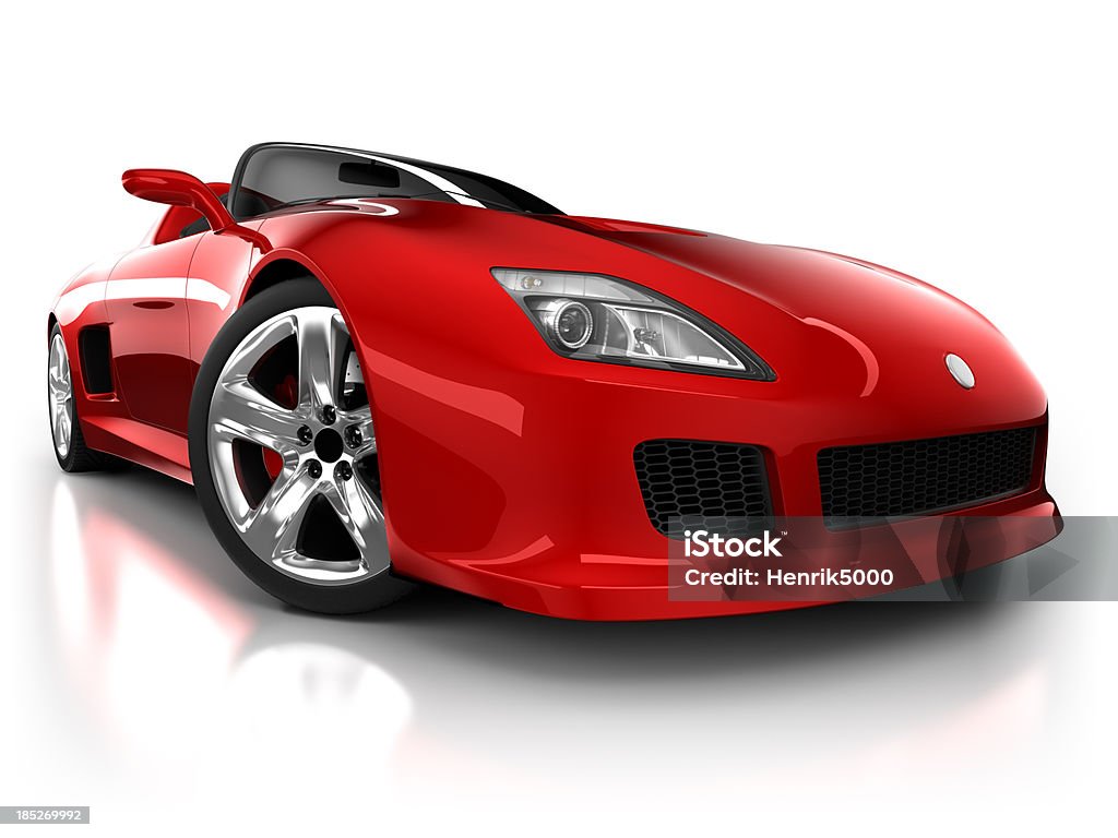 Carro esportivo em estúdio Isolado no branco com Traçado de Recorte - Foto de stock de Carro royalty-free