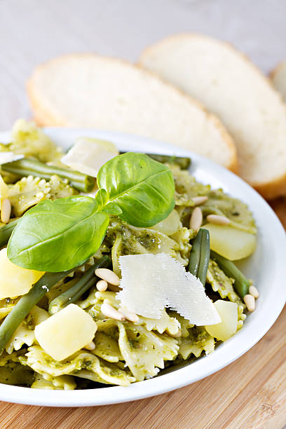 istock Pasta with pesto sauce 185270647