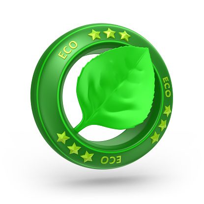 3d render. Green icon isolated on white background.