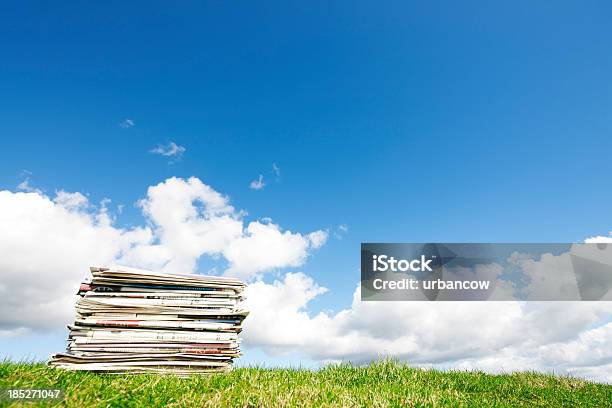 Stack Of Papers Stock Photo - Download Image Now - Newspaper, Agricultural Field, Green Color