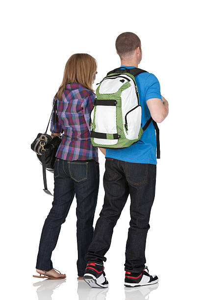 istock Rear view of a couple walking 185271270