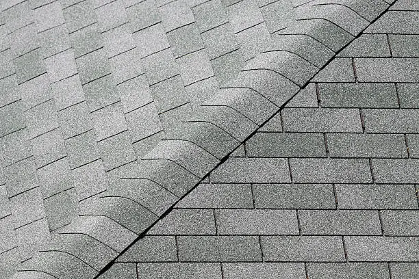 Asphalt tiles of a sloping roof