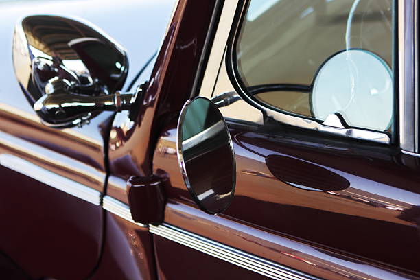 classic packard espelho de carro da década de 1940 - vehicle door vintage car collectors car sedan - fotografias e filmes do acervo