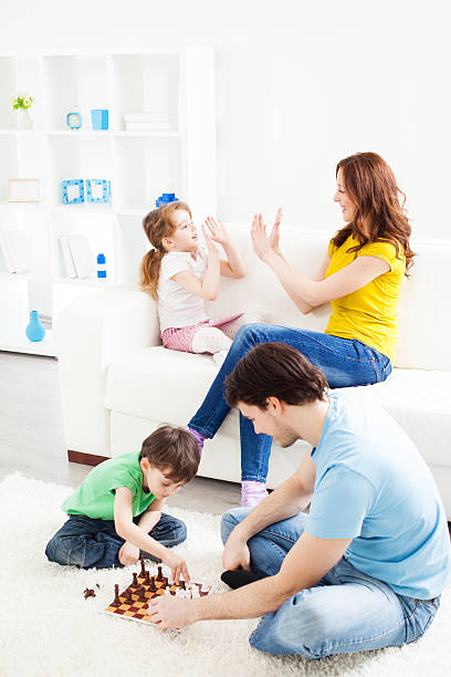istock Family Playing Games Together at home. 185271807
