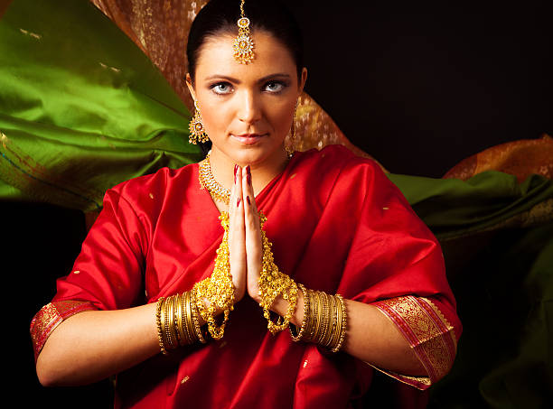 istock young woman wearing bollywood-style sari 185272041