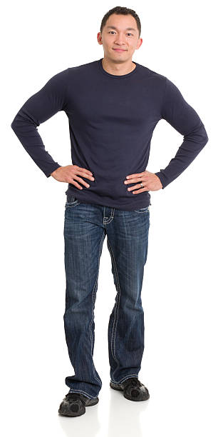 istock Asian Man Standing With Arms Akimbo 185272105