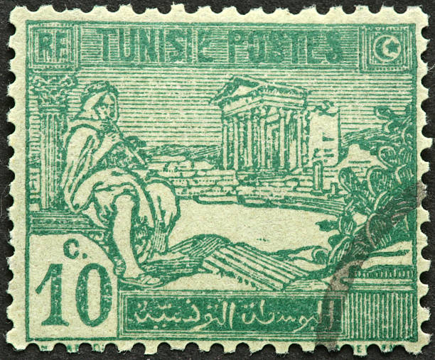 istock flute player amid ruins on an old Tunisian stamp 185272127