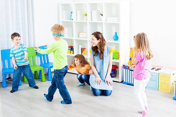 istock Preschool: Preschoolers Playing Hide and Seek. 185272788
