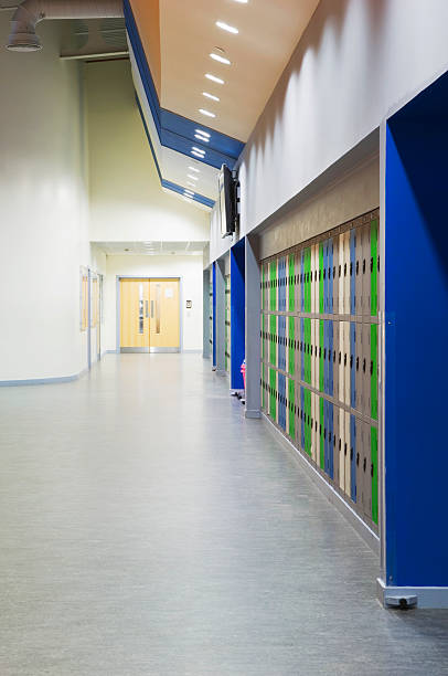 istock The corridors of a modern secondary school  185273426