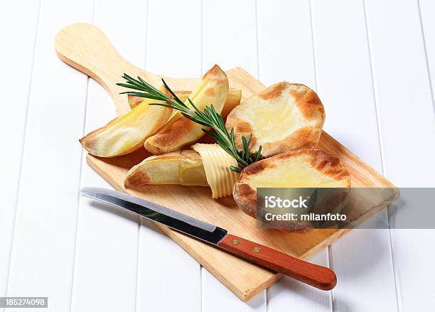 Roasted Potatoes Stock Photo - Download Image Now - Baked, Butter, Chopped Food