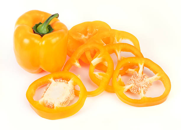 istock Yellow Bell Pepper with slices 185274185