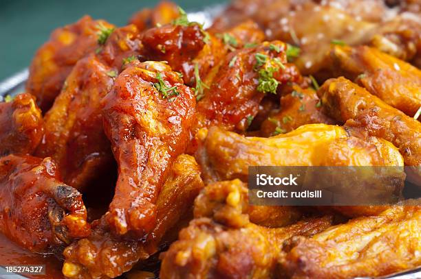 Picture Of Hot Spicy Buffalo Wings Stock Photo - Download Image Now - Chicken Wing, Animal Wing, Buffalo Chicken Wings