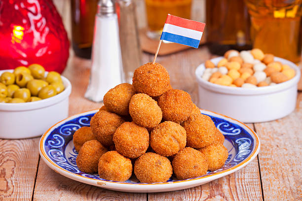 istock Dutch food: 'bittergarnituur' or 'bitterballen', deep fried snacks 185274535