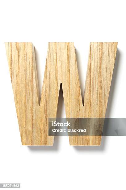 Wood Letter W Stock Photo - Download Image Now - Alphabet, Capital Letter, Close-up