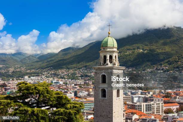 Lugano Svizzera - Fotografie stock e altre immagini di Cattedrale - Cattedrale, Lugano, Alpi