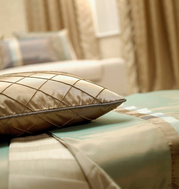 istock Close up of silk cushion 185274781