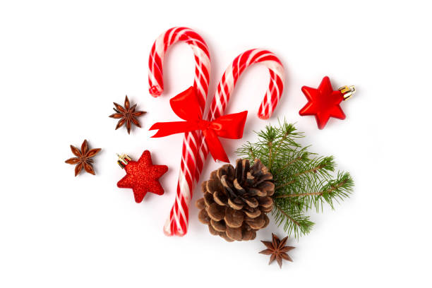 istock Candy cane isolated on white background. Christmas sweets. Christmas candy. New Year. A traditional sweet gift for the Christmas tree. Holiday concept. 1852751583