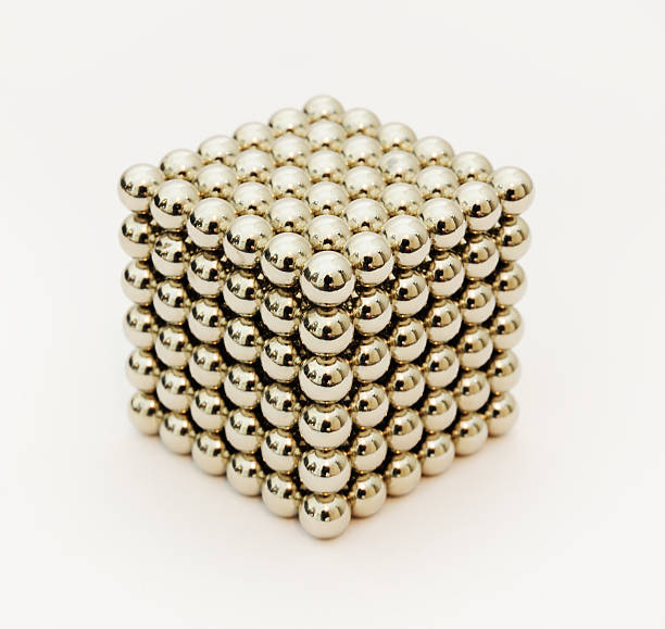 istock Cube of metal spheres 185275174