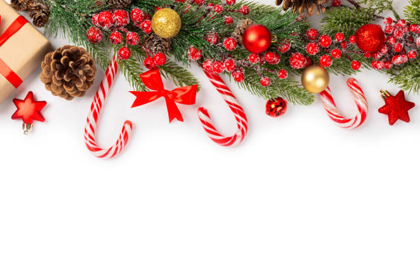 istock Candy cane isolated on white background. Christmas sweets. Christmas candy. New Year. A traditional sweet gift for the Christmas tree. Holiday concept. 1852752102
