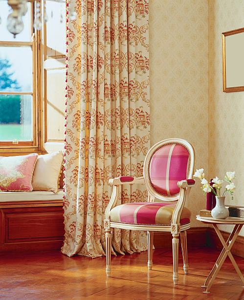 istock Interior of classic formal chair in window 185275454