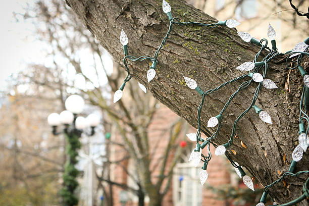 Christmas Lights Around Town stock photo